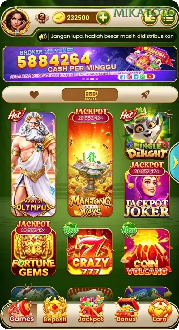 Promosi & Jackpot mikatoto screenshot