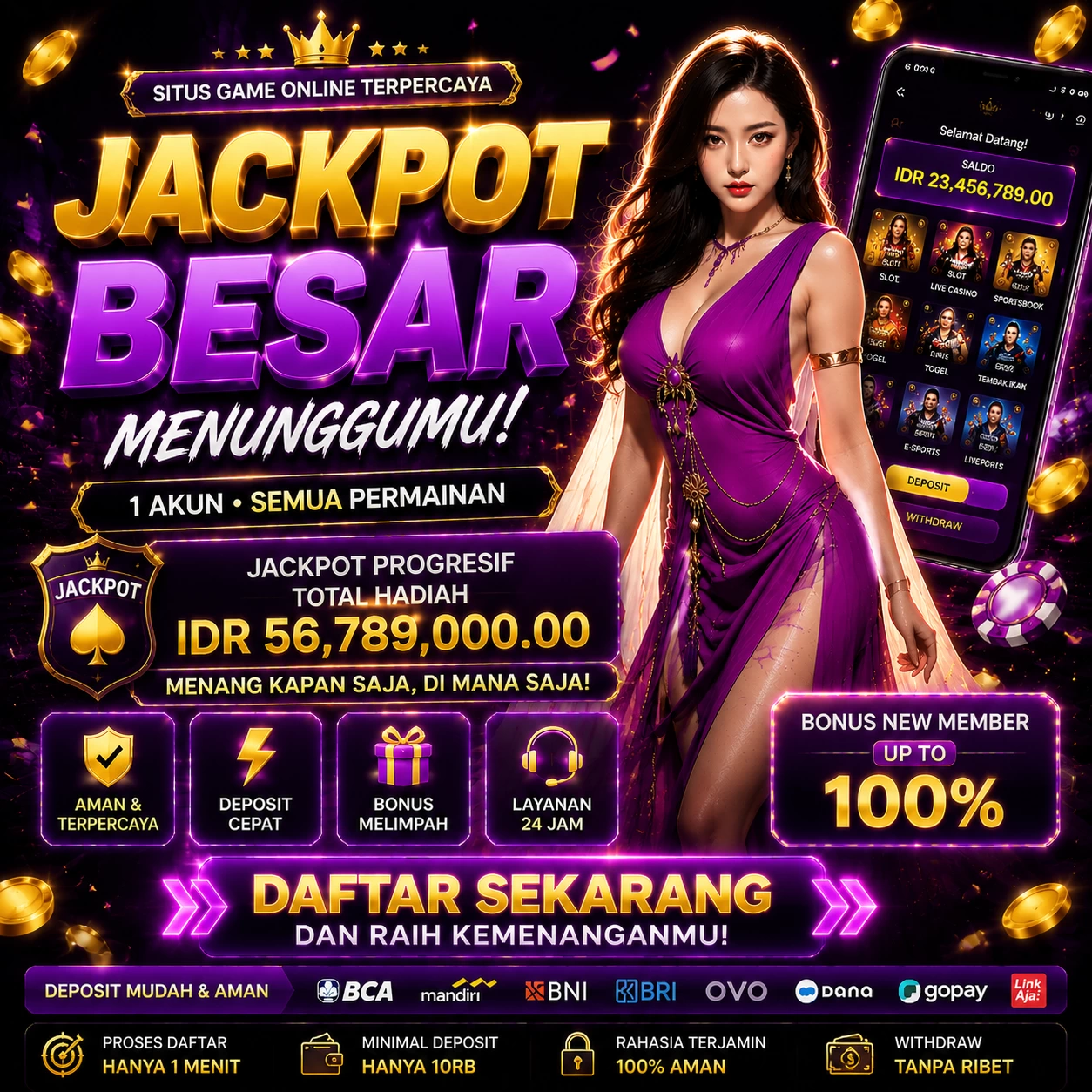 Main mikatotoq.com Menang Jackpot Besar